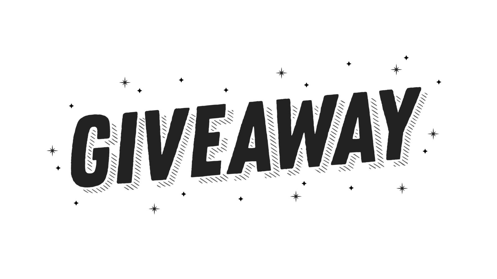 Giveaway Text, Giveaway Banner, Win a Prize Text, Vector Illustration Background